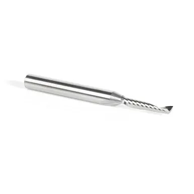 Amana 51492 Metric Spiral O-Single Flute, Aluminum Cutting 4 D x 20 CH x 6 Shank x 63mm Long Up-Cut