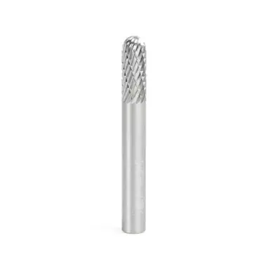 Amana BURS-120 Radius Cylinder 1/4 D x 5/8 CH x 1/4 Shank x 2" Double Cut Burr Bit