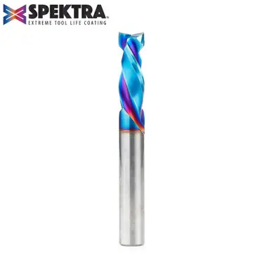 Amana 46395-K CNC Spektra Mortise Compression Spiral 3/8 D x 1-1/16 CH 3/8 Shank 3" 2 Flute Router
