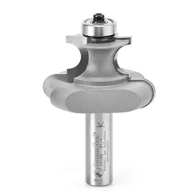 Amana 54188 Carbide Tipped Matched Bead 1/4 R x 2" D x 1-1/4 CH x 1/2 Shank w/ Lower Ball Bearing