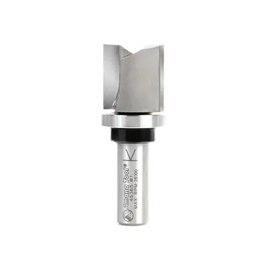 Amana 45365 Carbide Tipped Flush Trim Plunge Template 1 D x 1 CH x 1/2" Shank w/ Upper Ball Bearing