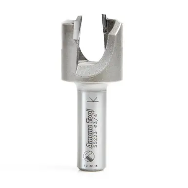 Amana 55223 Carbide Tipped 3/4" Plug Cutter for Drill Press, 1/2" Shank