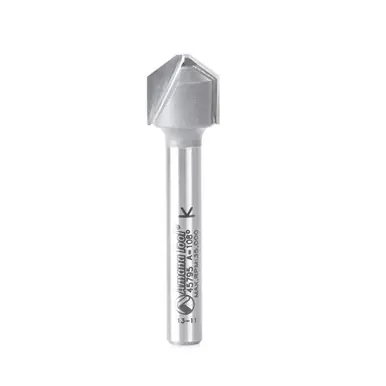 Amana 45795 V-Groove 108 Deg. Folding for ACM Panels Like Alucobond, Dibond, 0.090 Tip Cut Width x
