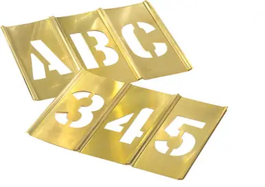 CH Hanson 10113 3" Brass Letters & Numbers Set 77 pc