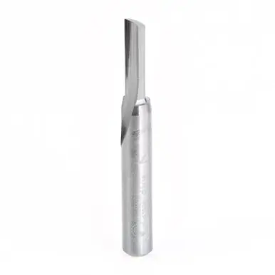 Amana 43504 Single O-Flute, Plastic Cutting 3/16 D x 5/8 CH x 1/4 Shank x 2" Router Bit