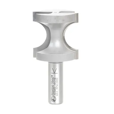 Amana 51549 Carbide Tipped Bullnose 7/16 Radius x 1-1/2 Dia x 1-1/2 Cut Height x 1/2" Shank Router