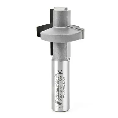 Amana 55410 Carbide Tipped Wedge Groove 15 Deg Angle x 1-1/4 D x 1-1/4 CH x 1/2" Shank Router Bit