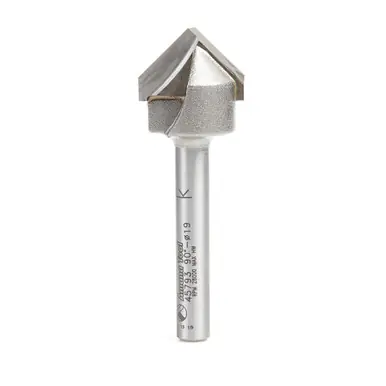 Amana 45793 V-Groove 90 Deg. Folding for ACM Panels Like Alucobond, Dibond, 0.118 Tip Cut Width x