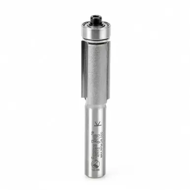 Amana 47112 Carbide Tipped Flush Trim 1/2 D x 1 CH x 3/8 Shank x 2-7/8" Router Bit w/ Lower Ball