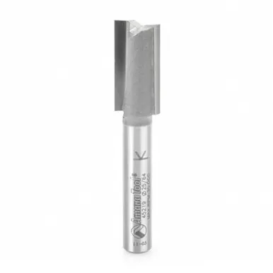 Amana 45219 Carbide Tipped Straight Plunge 10mm D x 19mm CH x 1/4" Shank Router Bit