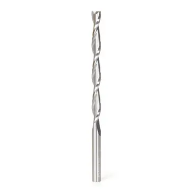Amana 46279 Foam Cutting Up-Cut Spiral 3/8 Dia x 4-1/2 Cut Height x 3/8 Shank x 7" Flat Bottom