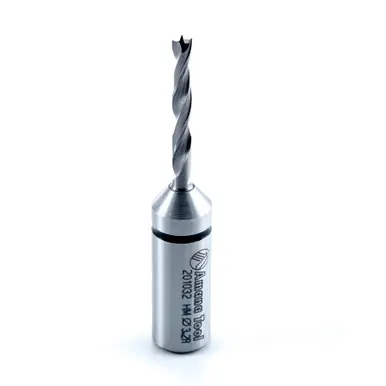 Amana 201032 Carbide Tipped Brad Point Boring Bit R/H 3.2mm D x 57mm Long x 10mm Shank