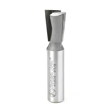Amana 45808 Carbide Tipped Dovetail 7 Deg x 5/8 D x 7/8 CH x 1/2" Shank Router Bit