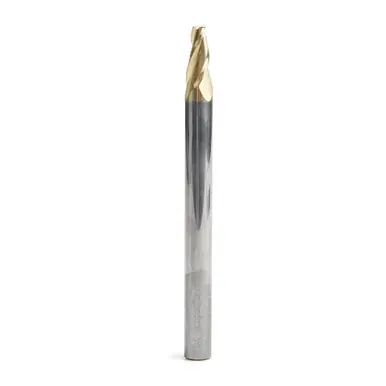 Amana 46576 CNC 2D/3D Carving 7 Deg Tapered Angle Flat Bottom x 1/8 D x 1/2 CH x 1/4 Shank x 3" x 3