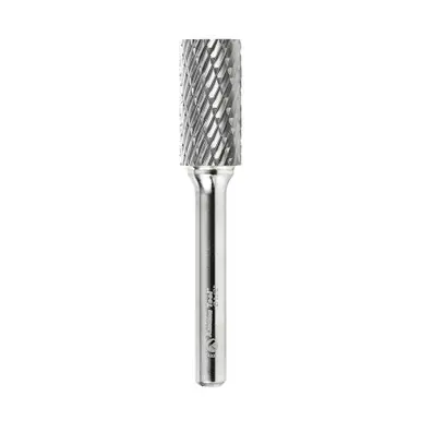 Amana BURS-104 Cylindrical Shape Head 1/2 D x 1 CH x 1/4 Shank x 2-3/4" Double Cut SA Burr Bit