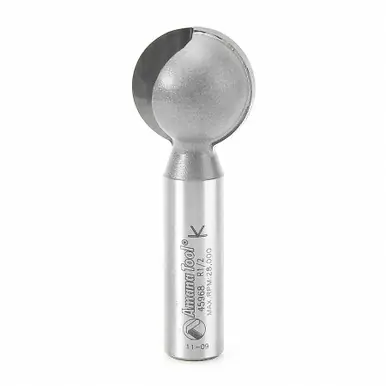 Amana 45968 Carbide Tipped Ball End 1/2 R x 15/16 D x 1/2 CH x 1/2" Shank Router Bit