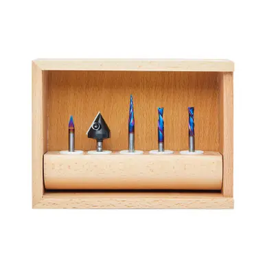 Amana AMS-175 5-Pc CNC Signmaking Router Bit Collection