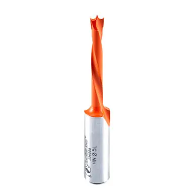 Amana 304005 Carbide Tipped Brad Point Boring Bit L/H 5mm D x 70mm Long x 10mm Shank