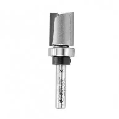 Amana 45483 Carbide Tipped Flush Trim Plunge Template 5/8 D x 3/4 CH x 1/4" Shank w/ Upper Ball