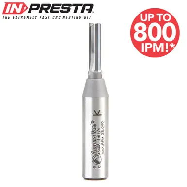 45408-3 CNC In-Presta 3 Flute Carbide Cutting Edge 1/4 Dia x 3/4 x 1/2" Shank