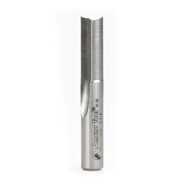 Amana HSS1606 Plastic Cutting, Double Straight O-Flute 3/8 D x 1 CH x 3/8 Shank x 2-1/2" High Speed