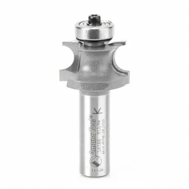 Amana 54166 Carbide Tipped Corner Round 3/16 R x 1-1/8 D x 11/16 CH x 1/2" Shank Router Bit