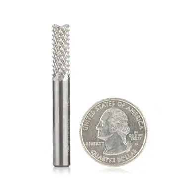 Amana 46110 Abrasive Type Plunge Diamond Pattern, Plastic Cutting 1/4 D x 3/4 CH x 1/4 Shank x 2"