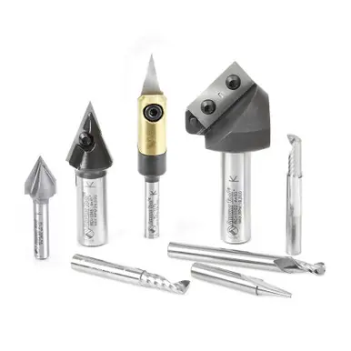 Amana AMS-130 8-Pc CNC Signmaking Starter Router Bit Collection