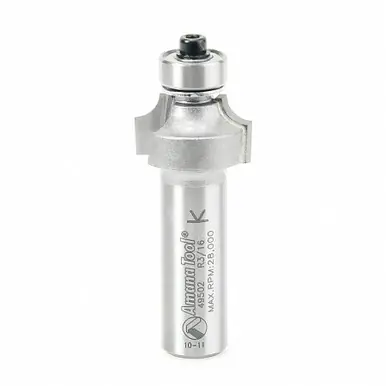 Amana 49502 Carbide Tipped Corner Rounding 3/16 R x 7/8 D x 1/2 CH x 1/2" Shank w/ Lower Ball