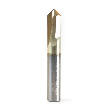 Amana 45614 V Groove 90 Deg x 3/8 D x 3/4 CH x 3/8" Shank ZrN Coated Router Bit