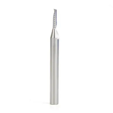 Amana 57302 Metric CNC Spiral O-Single Flute, Aluminum Cutting 3 D x 12 CH x 6 Shank x 64mm Long