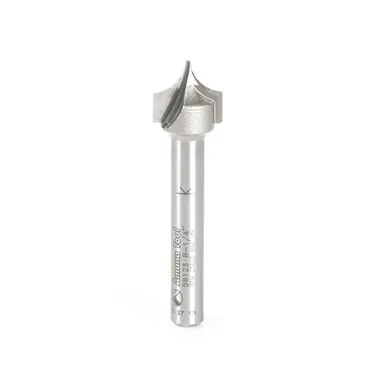 Amana 56123 Carbide Tipped Point Cutting Roundover 1/4 R x 1/2 D x 1/2 CH x 1/4 Shank x 2" Router