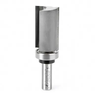 Amana 45551 Carbide Tipped Flush Trim Plunge Template 1-1/8 D x 2" CH x 1/2 Shank w/ Upper Ball