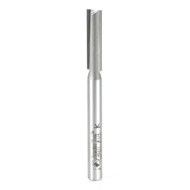 Amana 45211 Carbide Tipped Straight Plunge High Production 1/4 D x 1 CH x 1/4 Shank x 2-7/8" Router