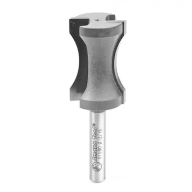 Amana 51580 Carbide Tipped Convex Edging 23/32 R x 13/16 D x 1-1/4 CH x 1/4" Shank Router Bit