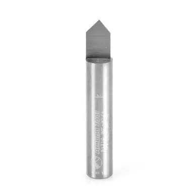 Amana 51710 V Groove 1/4 D x 3/8 CH x 1/4 Shank x 1-1/2" Single Flute Router Bit