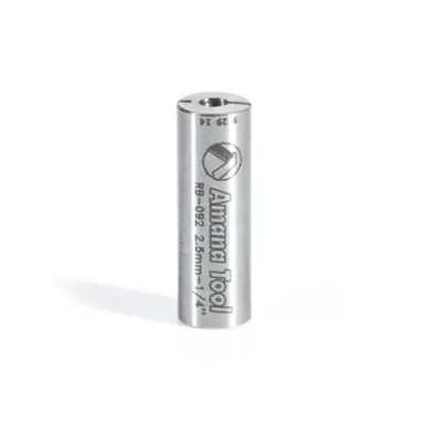 Amana RB-092 High Precision Steel Router Collet Reducer 1/4 Overall D x 2.5mm Inner D x 3/4"