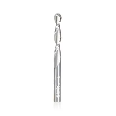 Amana 46294-U CNC 2D/3D Carving 0.10 Deg Straight Angle Ball Nose x 1/4 D x 1/8 R x 1-1/2 CH x 1/4