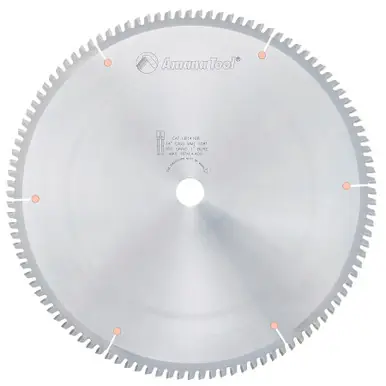 Amana LB14108 Carbide Tipped Non-Melt Plastic 14" D x 108T M-TCG, -2 Deg, 1" Bore, Circular Saw