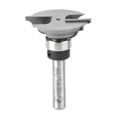 Amana 49672 Carbide Tipped Classical Rail 1-1/4 D x 3/8 CH x 9/64 R x 1/4" Shank Router Bit
