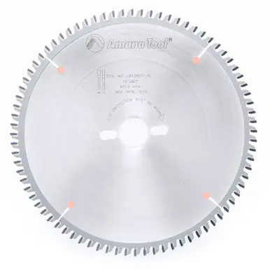 Amana LB10801-30 Carbide Tipped Non-Melt Plastic 10" D x 80T M-TCG, -2 Deg, 30MM Bore, Circular Saw