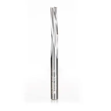 Amana 51731 Spiral Finisher 1/4 Dia x 7/8 Cut Height x 1/4 Shank x 3" Down-Cut Router Bit, Leaves an