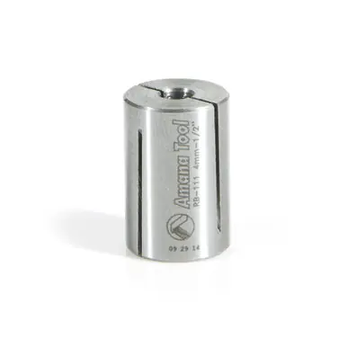Amana RB-111 High Precision Steel Router Collet Reducer 1/2 Overall D x 4mm Inner D x 3/4"