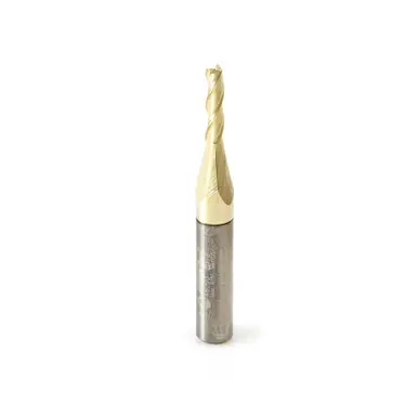 Amana 46090 Spiral 1/8 D x 1/2 CH x 1/4 Shank x 2" Composite, Fiberglass & Phenolic Cutting ZrN