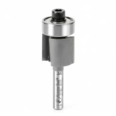 Amana 47182 Carbide Tipped Dynabit Laminate Trim, Flush Helix 3/4 D x 5/8 CH x 1/4" Shank w/ Lower