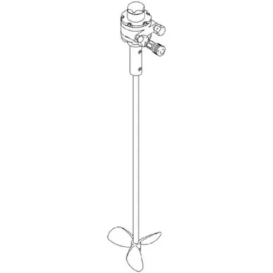 GRACO 224572 - Pail Cover Agitator, 10 Gal, Air-Driven, 1/4 HP, 17.25" Long, Stainless Steel,