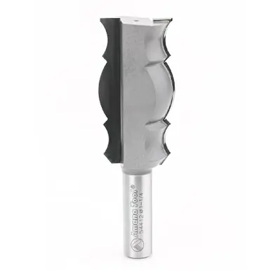 Amana 54412 Carbide Tipped Reversible Crown Molding 3/8 x 7/8 x 7/16 R x 1-1/4 D x 2-7/16 CH x 1/2"