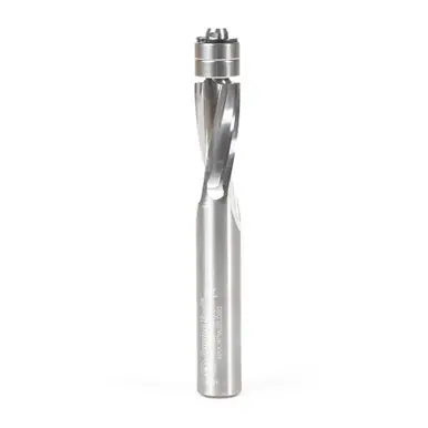 Amana 51438 Spiral, Plastic Flush Trim 1/2 D x 1-1/8 CH x 1/2 Shank x 4" Double BB Router Bit