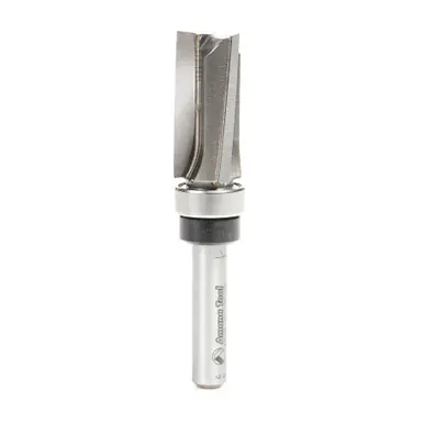 Amana 45460-3US Carbide Tipped Flush Trim Plunge Template Up Shear Angle 1/2 D x 1" CH x 1/4 Shank