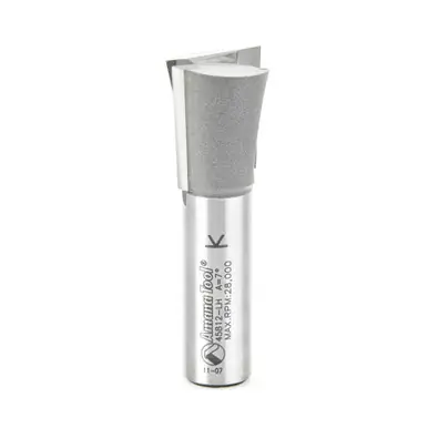 Amana 45812-LH Carbide Tipped Stair Tread L/H Dovetail 7 Deg x 7/8 D x 7/8 CH x 1/2" Shank Router